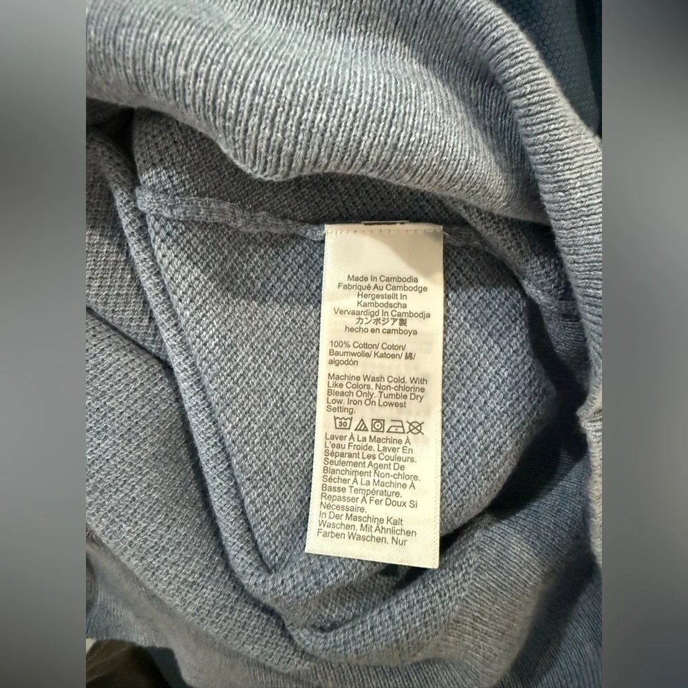 J. Crew Men's Heather Blue Crewneck Sweater